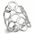 Minimalist Rhodium Brass Ring with No Stone